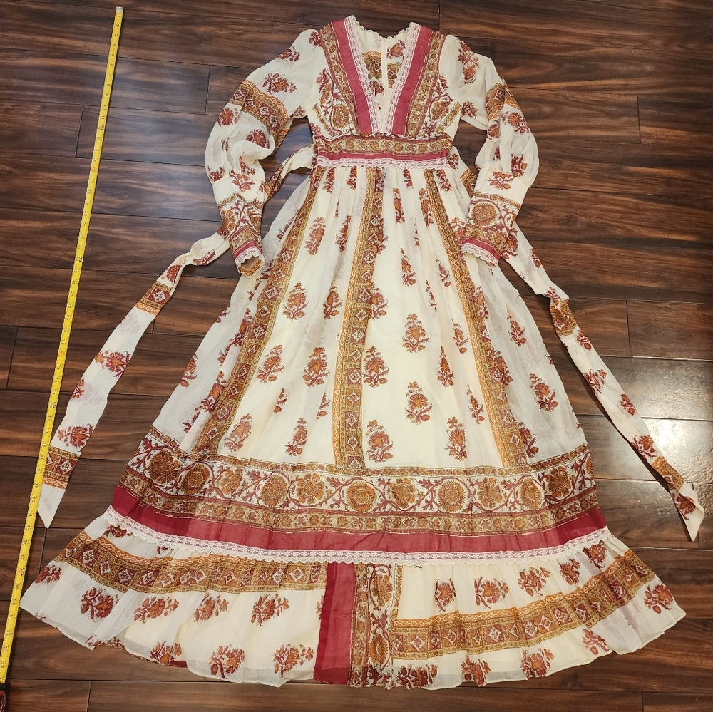 Vintage Gunne Sax Prarie Cottagecore Long Sleeve Maxi Dress